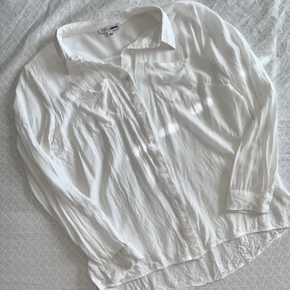 Fashion Nova White Button Up